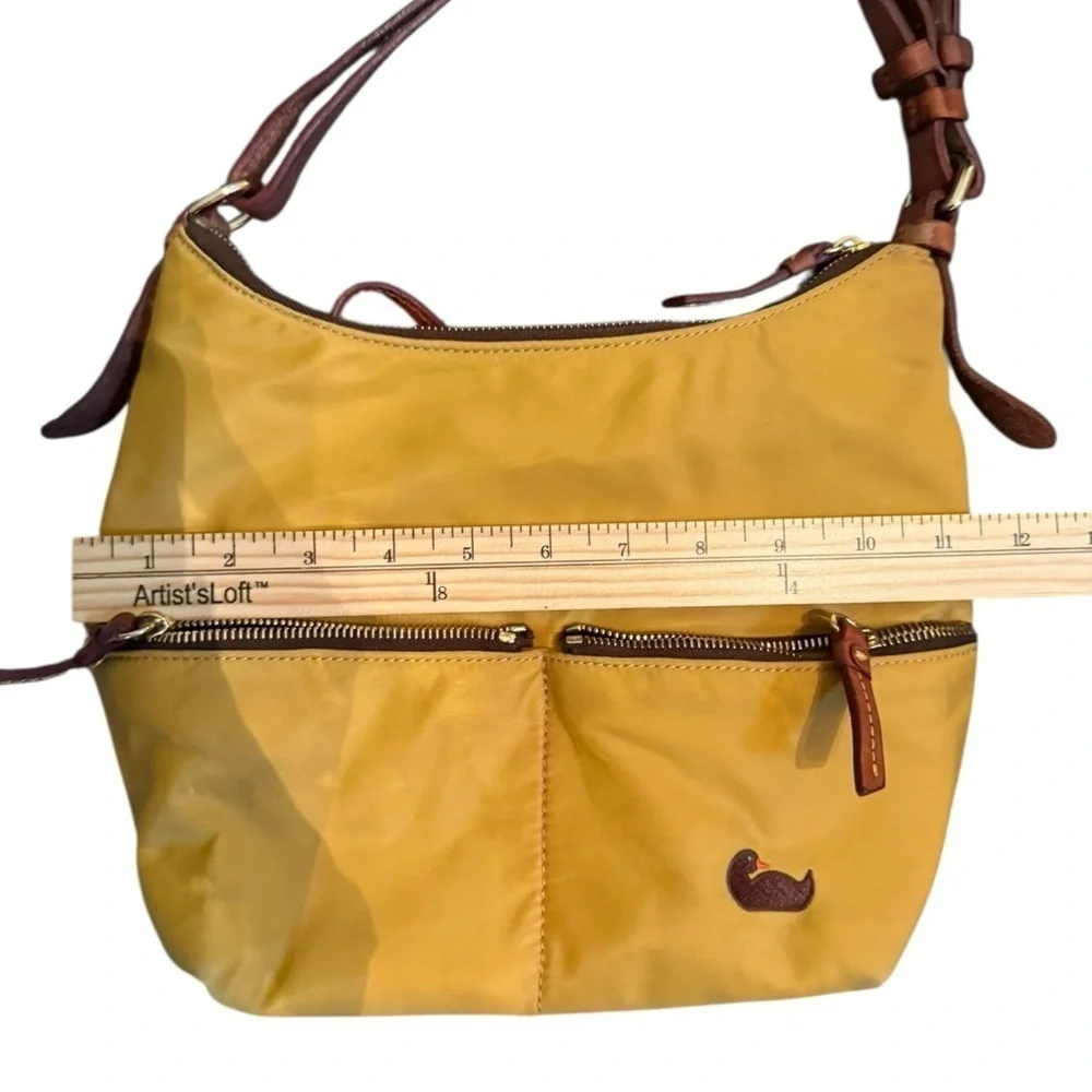 ▶️ Dooney & Bourke ◀️ Mustard Gold / Yellow Camden nylon hobo bag
